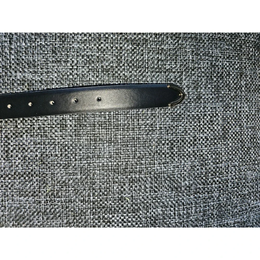 Unbranded Belts Womens 37 Black Tan‎ Excellent Gold Tip size s